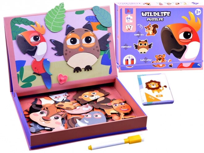 Magnetické puzzle zvířátka