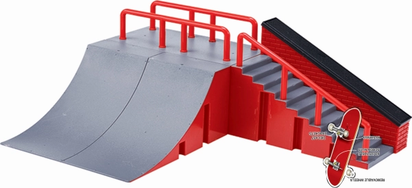 Sada Fingerboard s rampou a schody