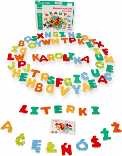 Dřevěné magnetické písmenka s polskými znaky