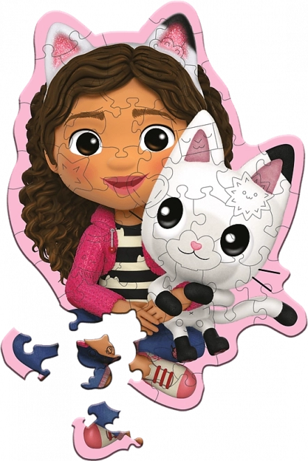 Dřevěné puzzle junior Gabby 50 dílků
