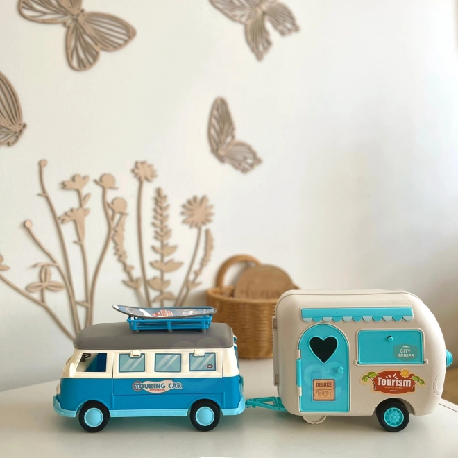 Woopie Karavan XL pro panenky Kempingová sada s přívěsem