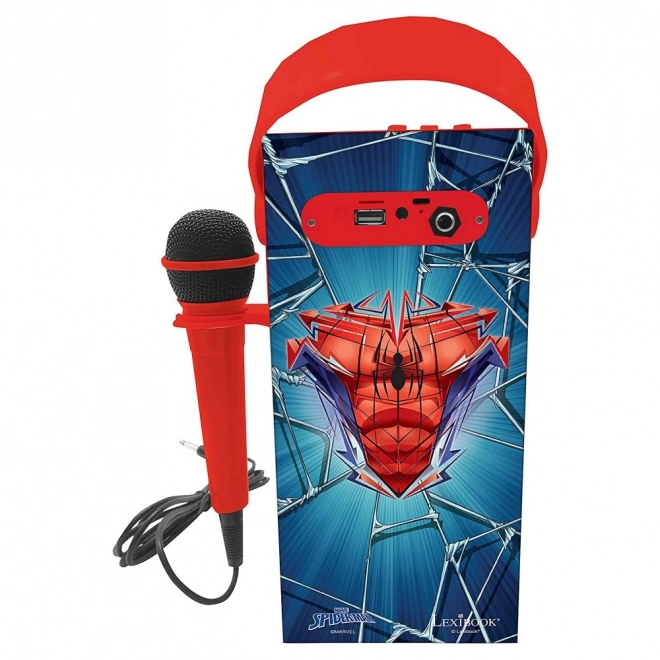 Přenosný reproduktor Spider-Man s mikrofonem a světelnými efekty