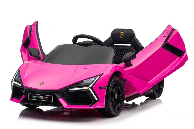 Růžový Lamborghini Revuelto pro děti