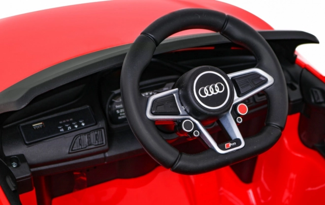 Audi R8 LIFT Bateriové auto + dálkové ovládání + EVA kola + MP3 + LED – Červené