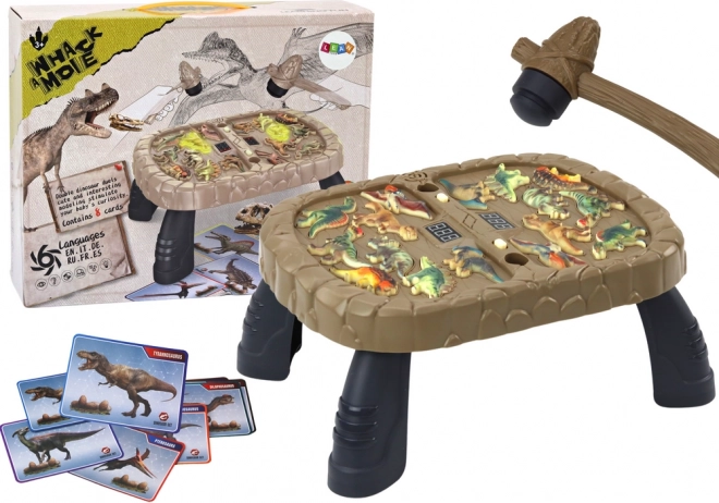 hra whac-a-mole dinosauři se stolečkem