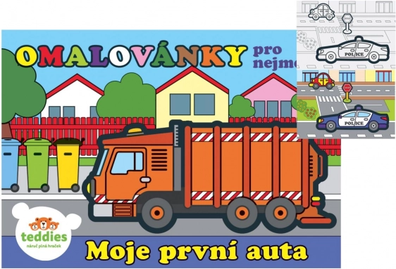 Omalovánky Moje první auta, 8 listů, 21 × 14,5 cm