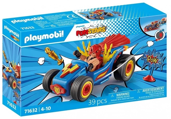 Playmobil Funstars Racing: zápasník – závodní set s tahacím motorem