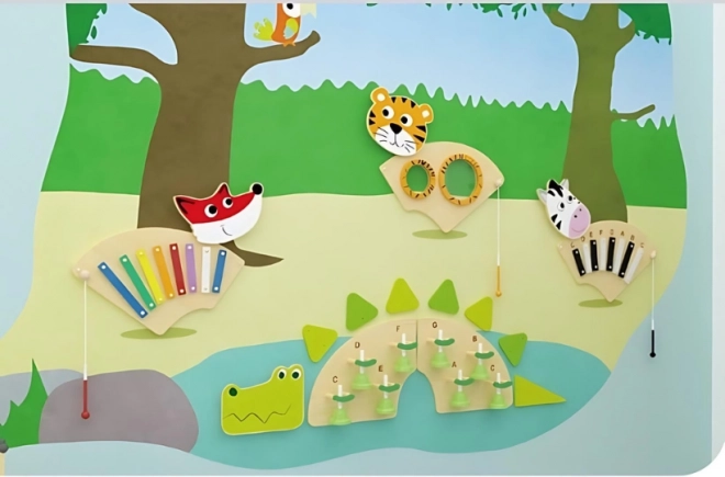 Klasická světová Edu hudební nástěnná tabule Zebra