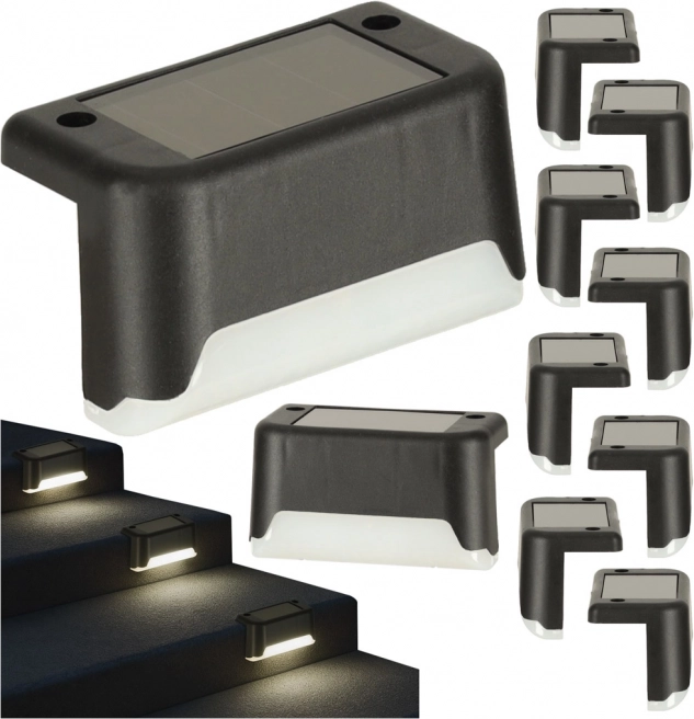 Solární LED schodišťové světlo venkovní 8 kusů