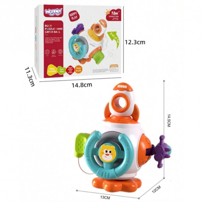 Kosmická raketa Montessori 6v1 pro děti od 18 měsíců