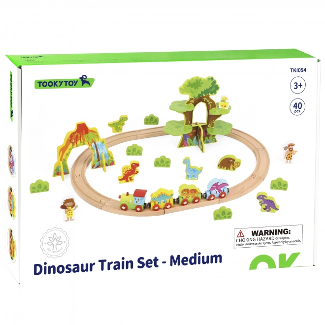 Dřevěná magnetická mašinka dinosauři