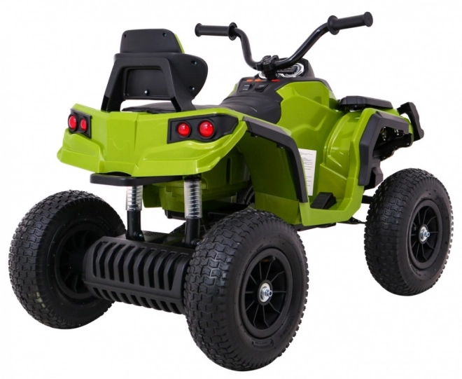 Dětská bateriová čtyřkolka ATV Air Quad Green + nafukovací kola + rádio MP3 + pomalý start