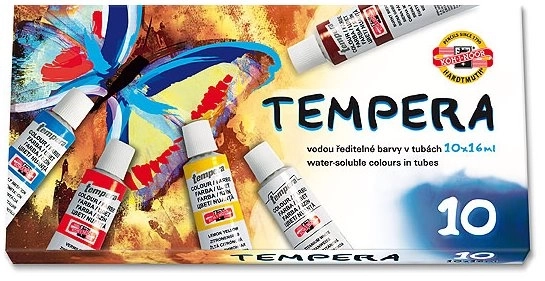 Temperové barvy KOH-I-NOOR 10x16ml Motýl