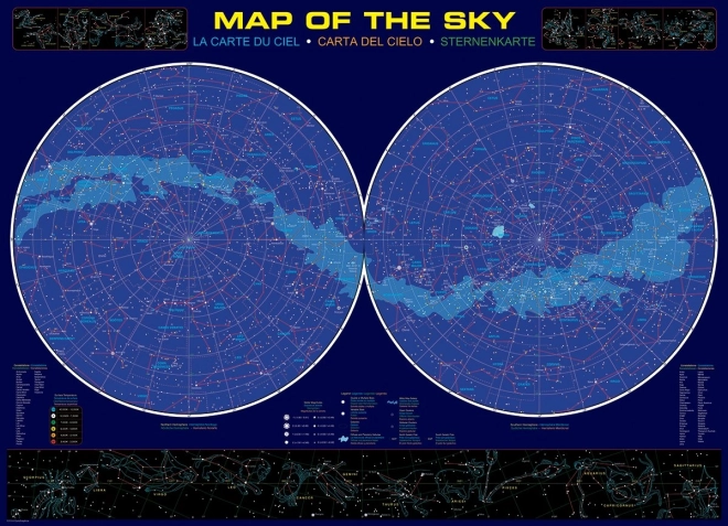 EUROGRAPHICS Puzzle Mapa Nebe 1000 Dílů