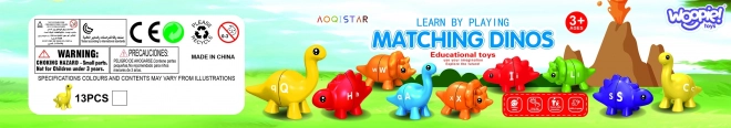 Woopie vzdělávací sada s dinosaury a čísly Montessori