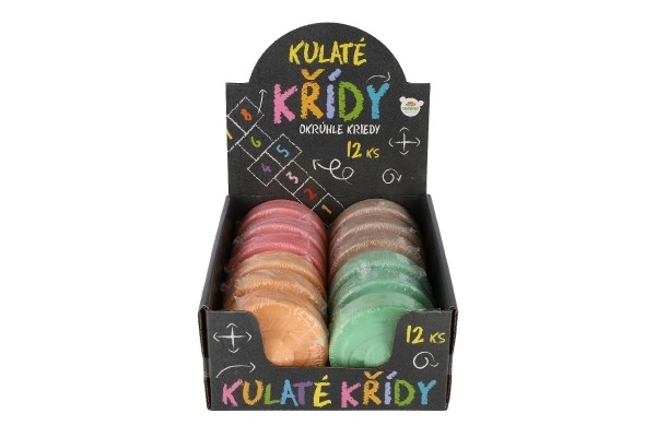 Barevné chodníkové křídy kulaté