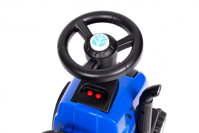 Dětský traktor s přívěsem, interaktivní volant, zvuky – modrý
