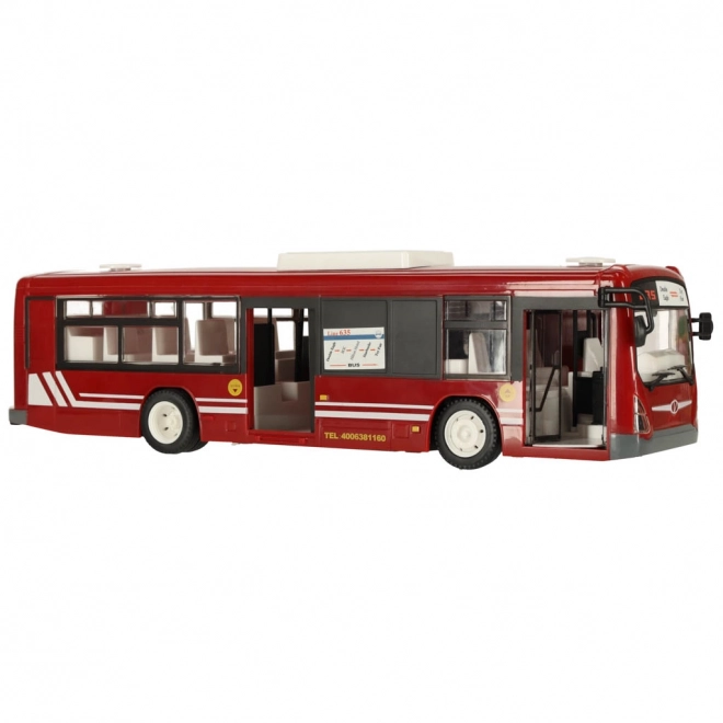 RC autobus na dálkové ovládání s dveřmi – Červený