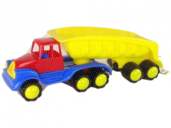 Velký žlutý nákladní vůz s přívěsem 45 cm