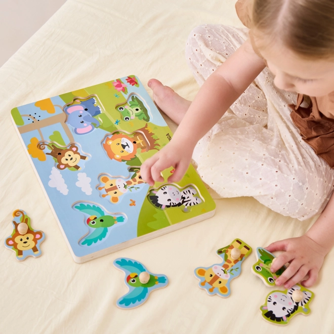 Zvukové puzzle Viga exotická zvířata