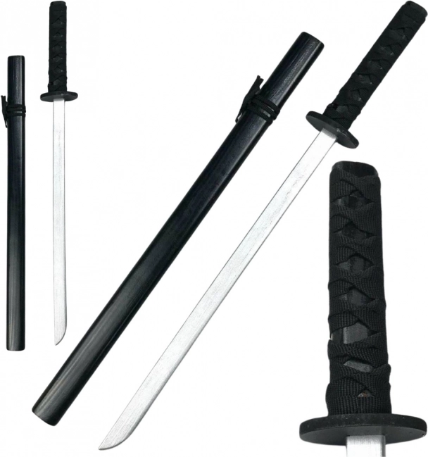 Dřevěná tréninková katana černá 70 cm
