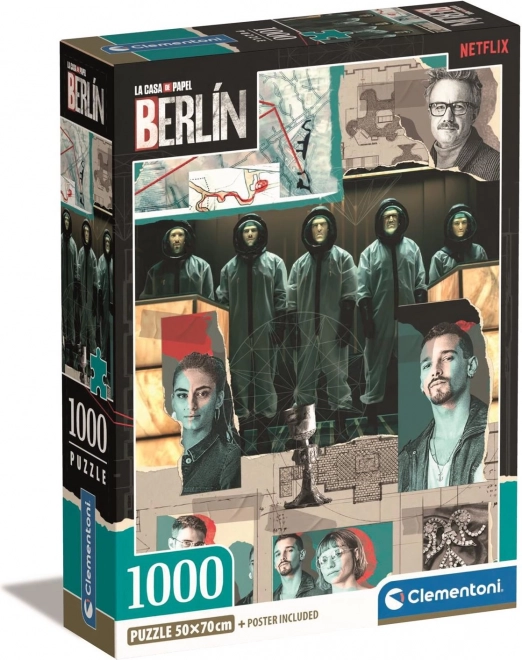 CLEMENTONI Puzzle La Casa de Papel Berlín: Jdeme do akce 1000 dílků