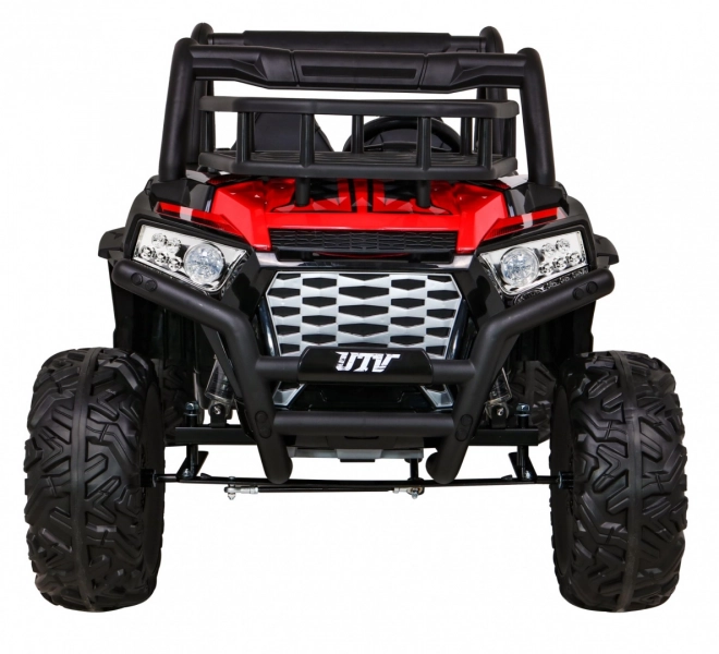Buggy UTV Off-roader pro děti Červená + dálkové ovládání + nosič zavazadel + pomalý start + EVA + MP3 LED