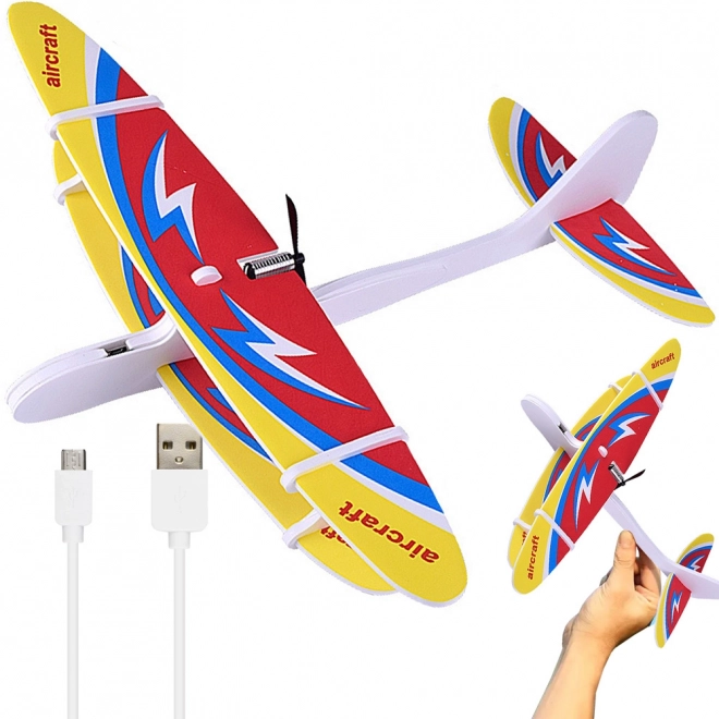 Létající polystyrénové letadlo s USB motorem