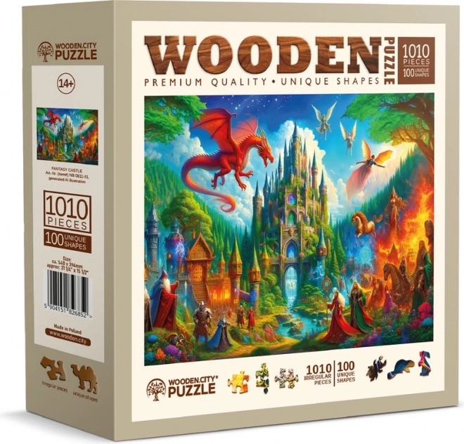 Dřevěné puzzle Fantasy Zámek 1010 dílků