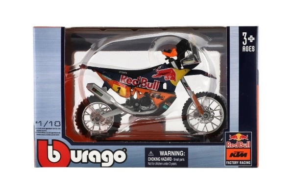 Bburago červený Bull KTM Rally Dakar 2019 motocykl 1:18