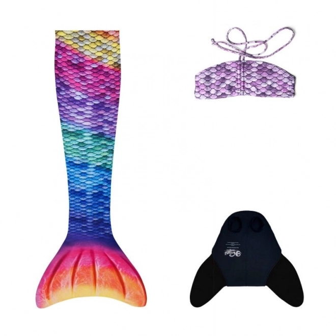 Syreni ocas s monoploutví Rainbow a Bikini