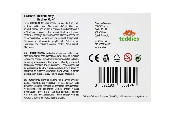 Bublifuk motýl 50 ml - mix druhů