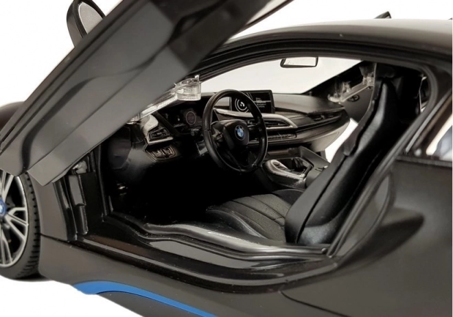 Auto R/C BMW i8 Rastar 1:14 Černé automatické dveře