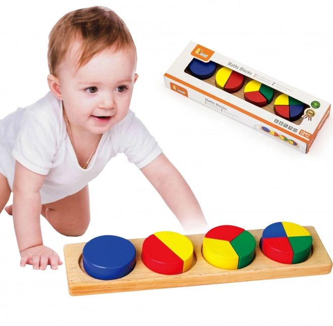 Dřevěná skládačka Viga Montessori matematika pro děti