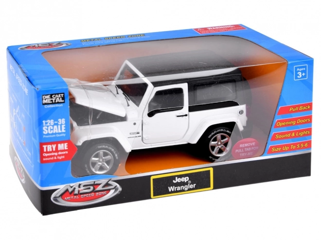 Terénní auto Jeep Wrangler kovový model