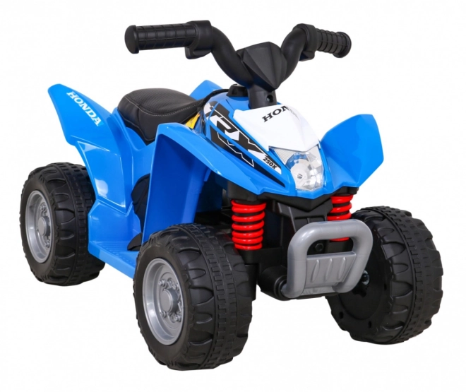 Čtyřkolka Honda 250X TRX s baterií + klakson + LED + eko kůže – Modrá