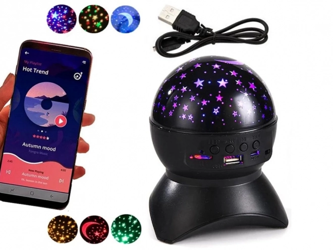 Projektor hvězdné noční oblohy s LED a Bluetooth reproduktorem