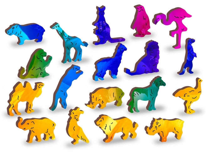 Dřevěné puzzle Ptačí ráj 2v1