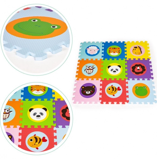 ECOTOYS Pěnové puzzle Zvířecí hlavičky (29x29)