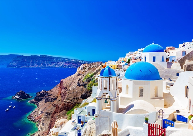 Nádherné motivy Santorini