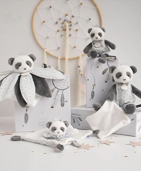 Dárková sada - plyšový muchláček panda