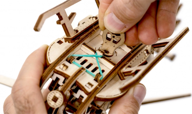 Dřevěné 3D puzzle vrtulník