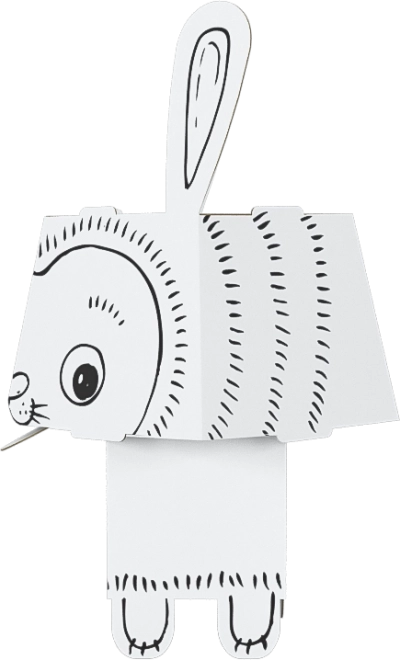 3D omalovánky – Králík