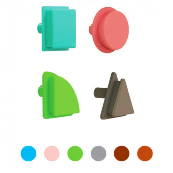 Geometrické prvky pro kreativní tabuli 256 ks