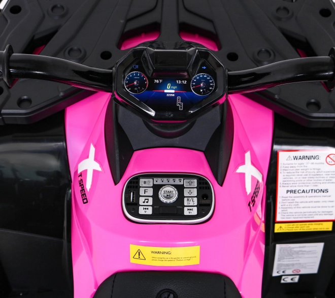 Čtyřkolka XT-Speed pro děti Růžová + 4x4 + EVA + Pomalý start + Rádio MP3 + LED dioda