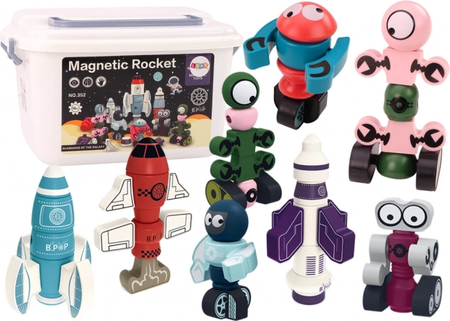 Magnetické Kostky Vesmírná Raketa 56 dílů