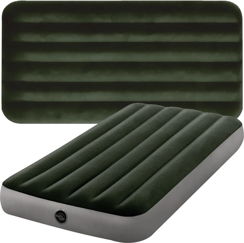 Nafukovací velurová matrace jednolůžko INTEX Dura-Beam Fiber-Tech 191 × 99 × 25 cm