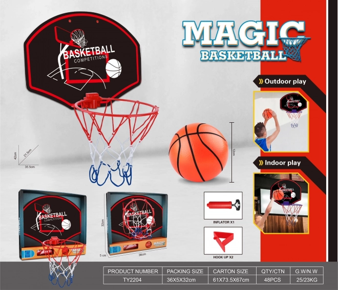 Woopie nástěnný basketbalový koš