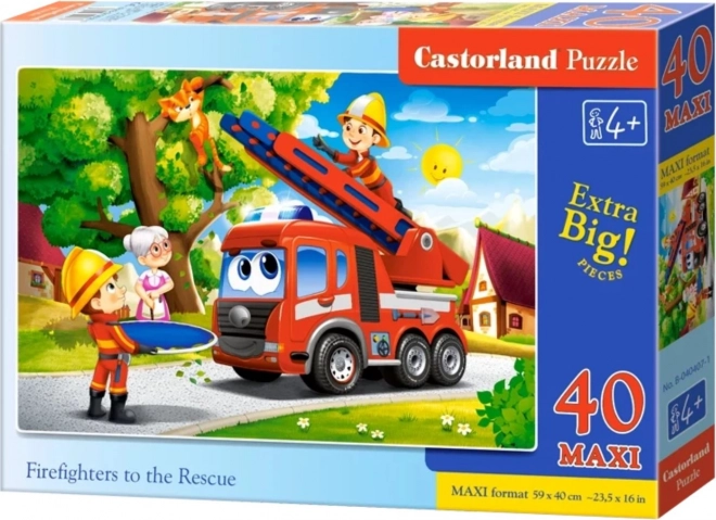 Castorland puzzle hasiči v akci maxi 40 dílků