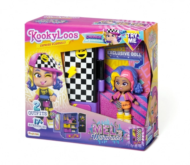 KookyLoos Mel hrací set - šatník pro panenky